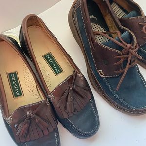 Multiple gently used men shoes